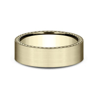 The Yuma Men's Wedding Band in 14K Yellow Gold - 6.5mm Width by Benchmark
