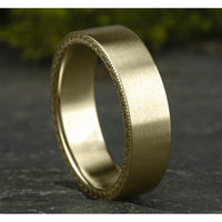 The Yuma Men's Wedding Band in 14K Yellow Gold - 6.5mm Width by Benchmark