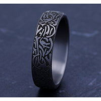 Thors Hammer Men's Wedding Band in Grey Tantalum - 6.5mm Width by Tantalum