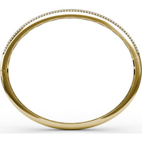 Three Row Pavé Set Round Diamond Bangle with Openwork Detail by Fana - 1.48 Carat Total Diamond Weight
