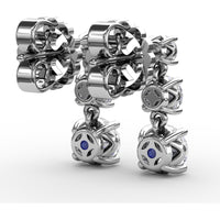 Three-Stone Graduated Round Diamond Drop Earrings by Fana - 1.82 Carat Total Diamond Weight