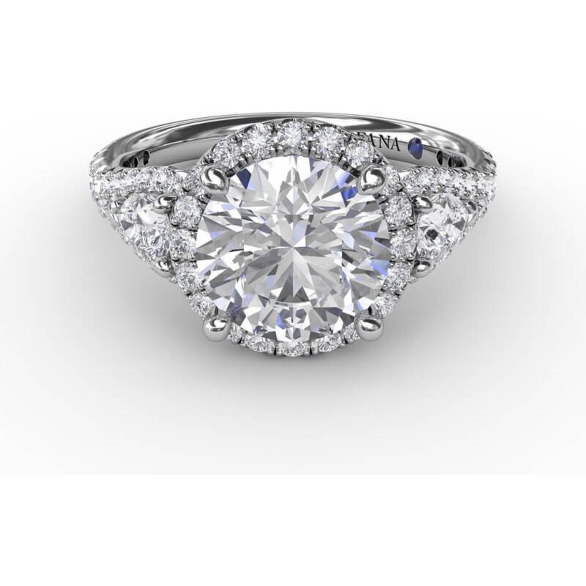 Circle diamond ring with on sale halo