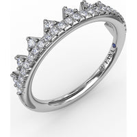 Tiara Style Diamond Band with Pavé Set Round Diamonds by Fana - 0.28 Carat Total Diamond Weight