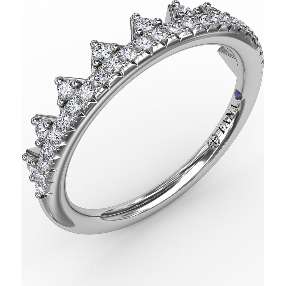 Tiara Style Diamond Band with Pavé Set Round Diamonds by Fana - 0.28 Carat Total Diamond Weight