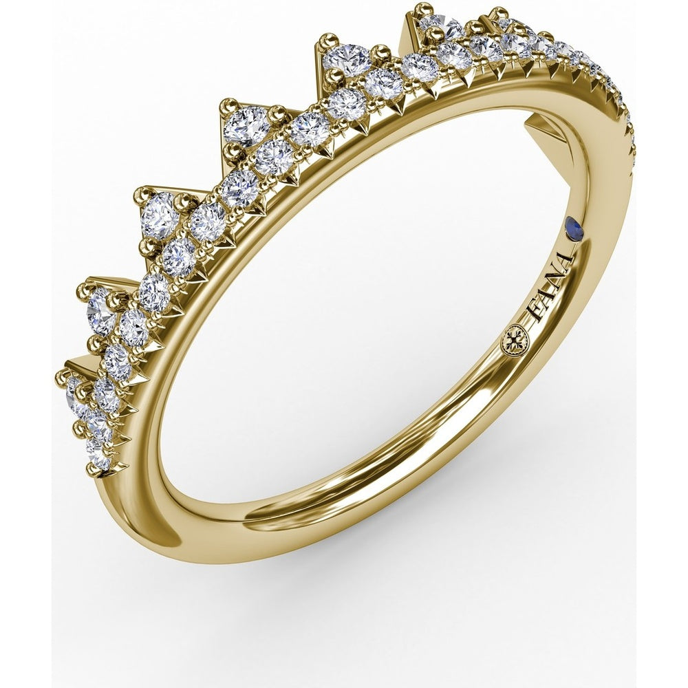 Tiara Style Diamond Band with Pavé Set Round Diamonds by Fana - 0.28 Carat Total Diamond Weight