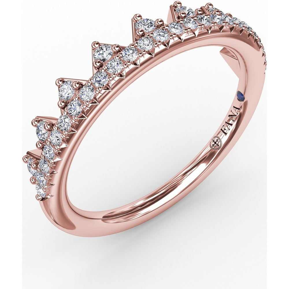 Tiara Style Diamond Band with Pavé Set Round Diamonds by Fana - 0.28 Carat Total Diamond Weight