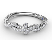 Tie the Knot Twisted Pavé Diamond Band by Fana - 0.34 Carat Total Diamond Weight