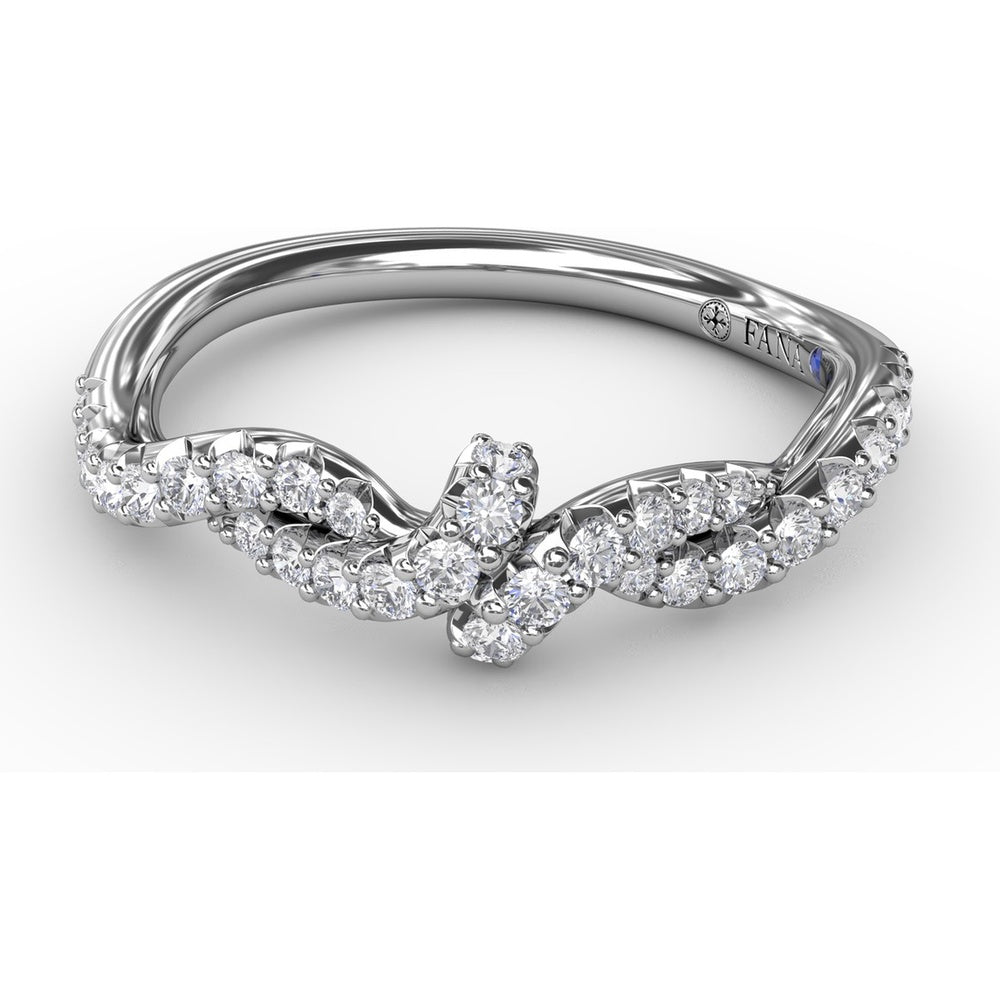 Tie the Knot Twisted Pavé Diamond Band by Fana - 0.34 Carat Total Diamond Weight
