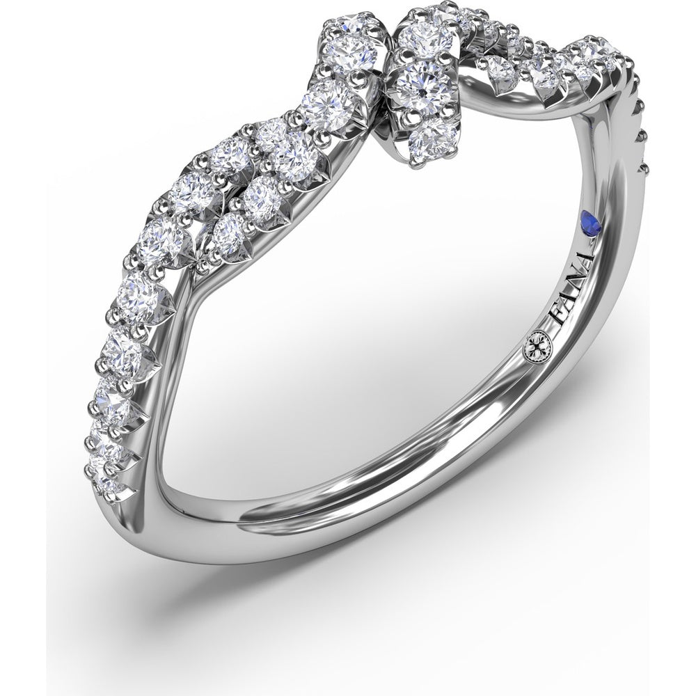 Tie the Knot Twisted Pavé Diamond Band by Fana - 0.34 Carat Total Diamond Weight