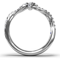 Tie the Knot Twisted Pavé Diamond Band by Fana - 0.34 Carat Total Diamond Weight
