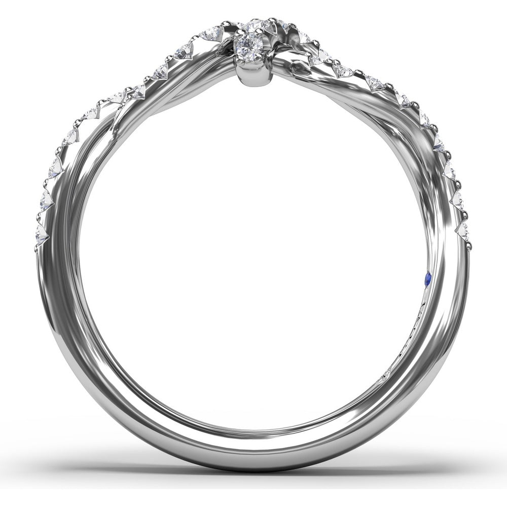 Tie the Knot Twisted Pavé Diamond Band by Fana - 0.34 Carat Total Diamond Weight