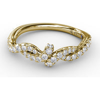 Tie the Knot Twisted Pavé Diamond Band by Fana - 0.34 Carat Total Diamond Weight