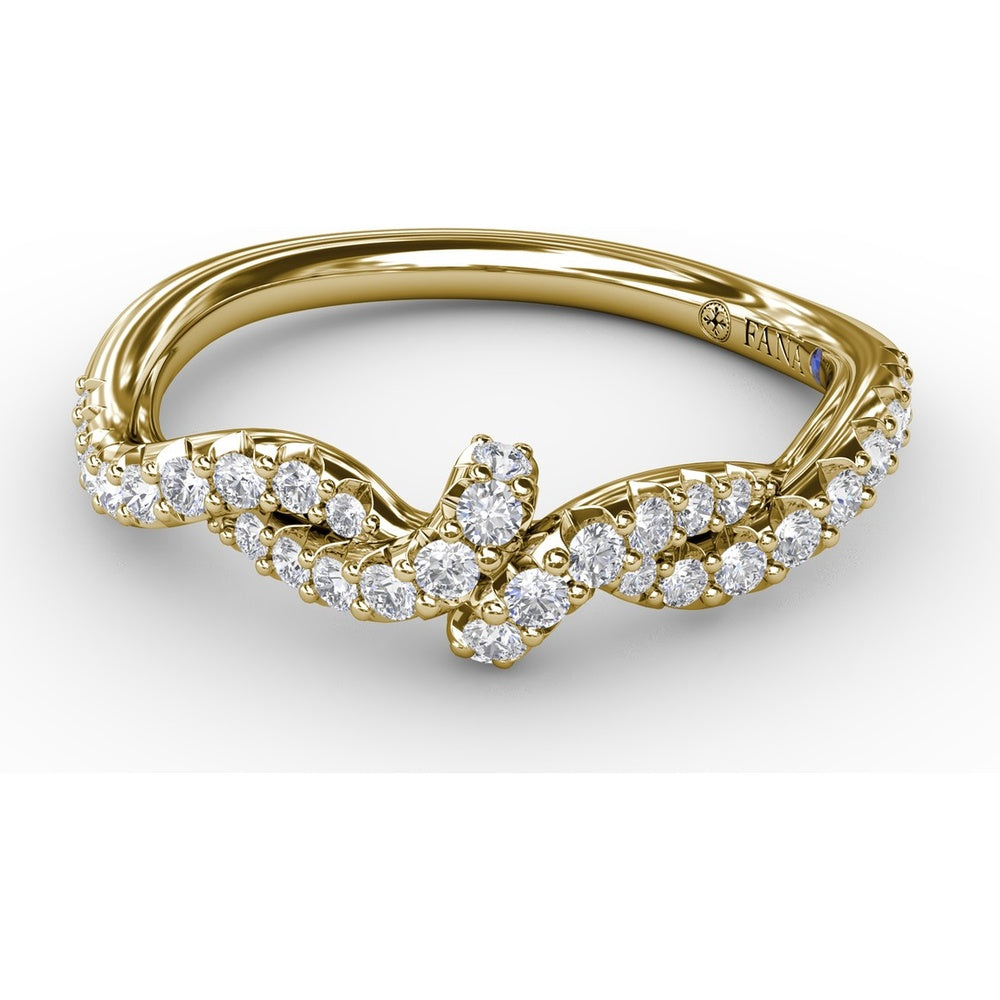 Tie the Knot Twisted Pavé Diamond Band by Fana - 0.34 Carat Total Diamond Weight