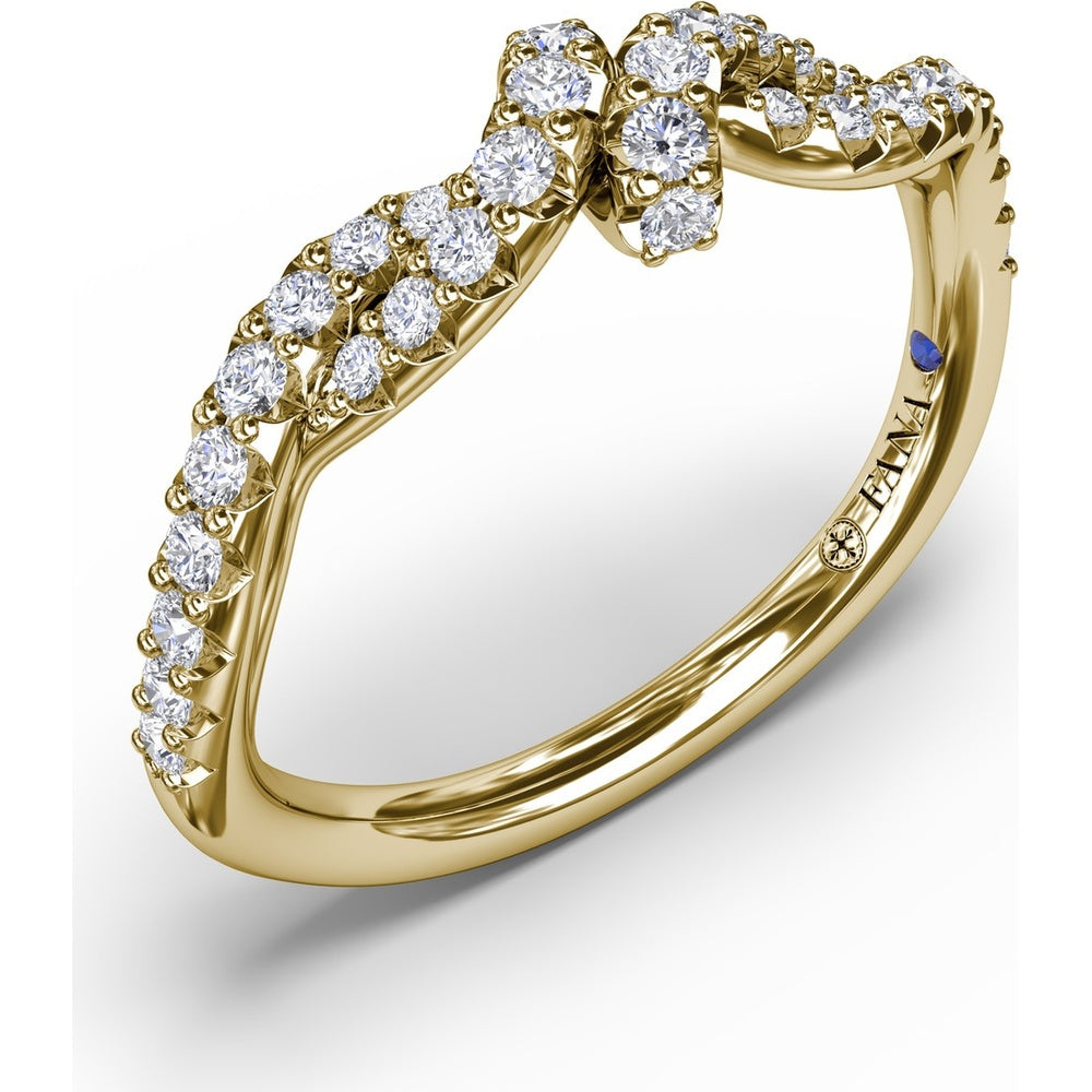 Tie the Knot Twisted Pavé Diamond Band by Fana - 0.34 Carat Total Diamond Weight