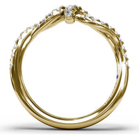 Tie the Knot Twisted Pavé Diamond Band by Fana - 0.34 Carat Total Diamond Weight