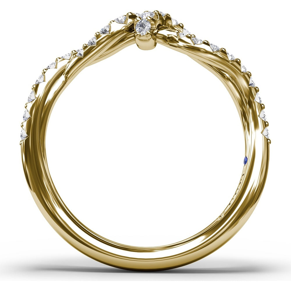 Tie the Knot Twisted Pavé Diamond Band by Fana - 0.34 Carat Total Diamond Weight