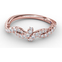 Tie the Knot Twisted Pavé Diamond Band by Fana - 0.34 Carat Total Diamond Weight