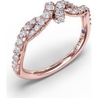 Tie the Knot Twisted Pavé Diamond Band by Fana - 0.34 Carat Total Diamond Weight