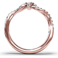 Tie the Knot Twisted Pavé Diamond Band by Fana - 0.34 Carat Total Diamond Weight