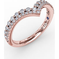 Tiered Prong Set Chevron Diamond Band by Fana - 0.40 Carat Total Diamond Weight