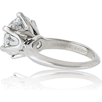Tiffany & Co. Platinum 6-Prong Solitaire Engagement Ring with 5.02 Carat Round Diamond F/VS1 GIA Certified