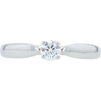 Tiffany & Co Platinum Harmony Round Diamond Solitaire Engagement Ring - 0.20 Carat Total Weight, E Color VS1 Clarity