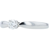 Tiffany & Co Platinum Harmony Round Diamond Solitaire Engagement Ring - 0.20 Carat Total Weight, E Color VS1 Clarity