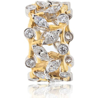 Tiffany & Co. Schlumberger Platinum & 18K Yellow Gold Vigne Diamond Ring - 2.65 Carat Total Diamond Weight