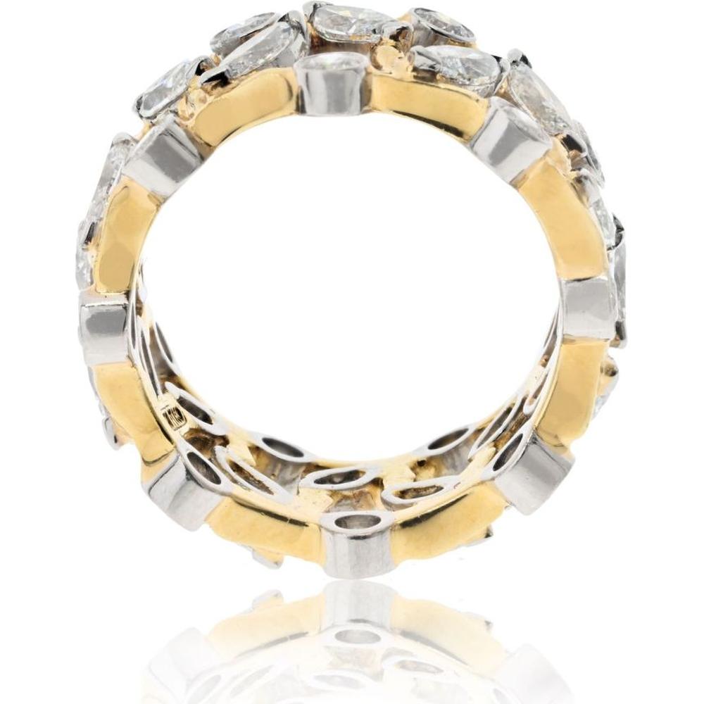 Tiffany & Co. Schlumberger Platinum & 18K Yellow Gold Vigne Diamond Ring - 2.65 Carat Total Diamond Weight