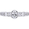 Timeless 14K White Gold Oval Diamond Engagement Ring - 1.50 Carat Total Diamond Weight