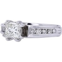 Timeless 14K White Gold Princess Cut Diamond Engagement Ring - 0.75 Carat