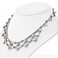 Timeless Elegance Tiffany & Co. Platinum Diamond and Pearl Collar Necklace