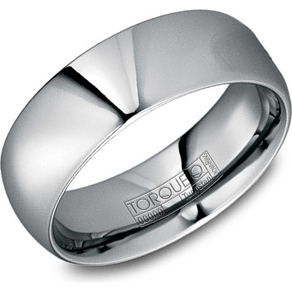 Torque Men's Wedding Band - Classic Domed High-Polish Finish in Tungsten Carbide - 8mm Width from the Tungsten Carbide Collection