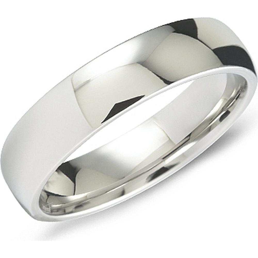 Torque Men's Wedding Band - Classic Domed Polished Design with Smooth Rounded Edges in Cobalt - 5mm Width from the Cobalt Collection
