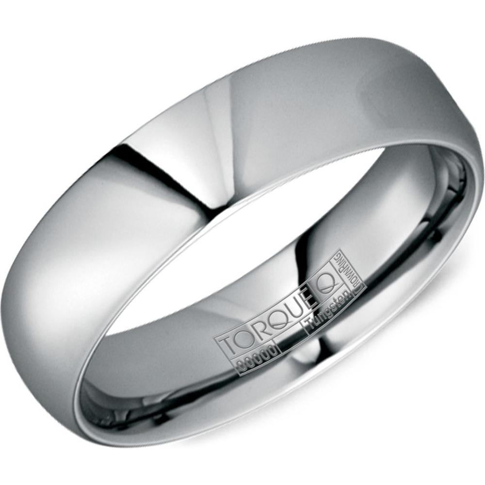 Torque Men's Wedding Band - Classic High-Polish Domed Design in Tungsten Carbide - 6mm Width from the Tungsten Carbide Collection