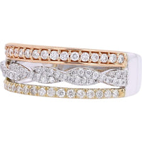 Tri-Tone Vera Wang Diamond Ring - 0.50 Carat Total Diamond Weight