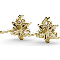 Trio Stud Earrings with Marquise and Round Diamonds by Fana - 0.70 Carat Total Diamond Weight