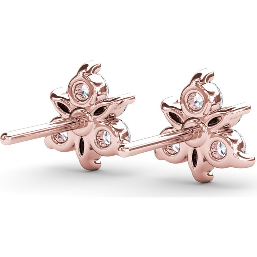 Trio Stud Earrings with Marquise and Round Diamonds by Fana - 0.70 Carat Total Diamond Weight