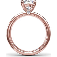 Triple-Row Split Shank Engagement Ring Setting with Round Diamond Accent and Hidden Sapphire by Fana - 0.02 Carat Total Diamond Weight