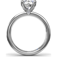 Triple-Row Split Shank Engagement Ring Setting with Round Diamond Accent and Hidden Sapphire by Fana - 0.02 Carat Total Diamond Weight