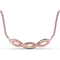 Twist Pendant with Round Rubies and Pavé Diamonds by Fana - 0.58 Carat Total Gemstone Weight