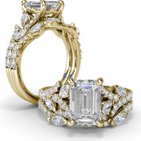 Twisted Band with Alternating Round and Marquise Diamonds by Fana - 0.52 Carat Total Diamond Weight
