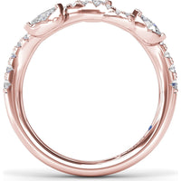 Twisted Band with Alternating Round and Marquise Diamonds by Fana - 0.52 Carat Total Diamond Weight