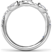 Twisted Band with Alternating Round and Marquise Diamonds by Fana - 0.52 Carat Total Diamond Weight