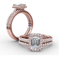 Twisted Diamond Wedding Band with Pavé Set Round Diamonds by Fana - 0.11 Carat Total Diamond Weight
