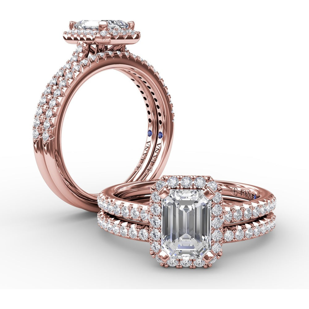 Twisted Diamond Wedding Band with Pavé Set Round Diamonds by Fana - 0.11 Carat Total Diamond Weight