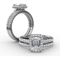 Twisted Diamond Wedding Band with Pavé Set Round Diamonds by Fana - 0.11 Carat Total Diamond Weight