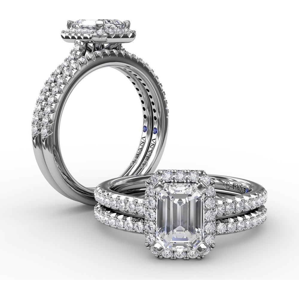 Twisted Diamond Wedding Band with Pavé Set Round Diamonds by Fana - 0.11 Carat Total Diamond Weight