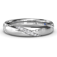 Twisted Pavé Diamond Band with Round Diamonds by Fana - 0.16 Carat Total Diamond Weight