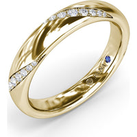 Twisted Pavé Diamond Band with Round Diamonds by Fana - 0.16 Carat Total Diamond Weight